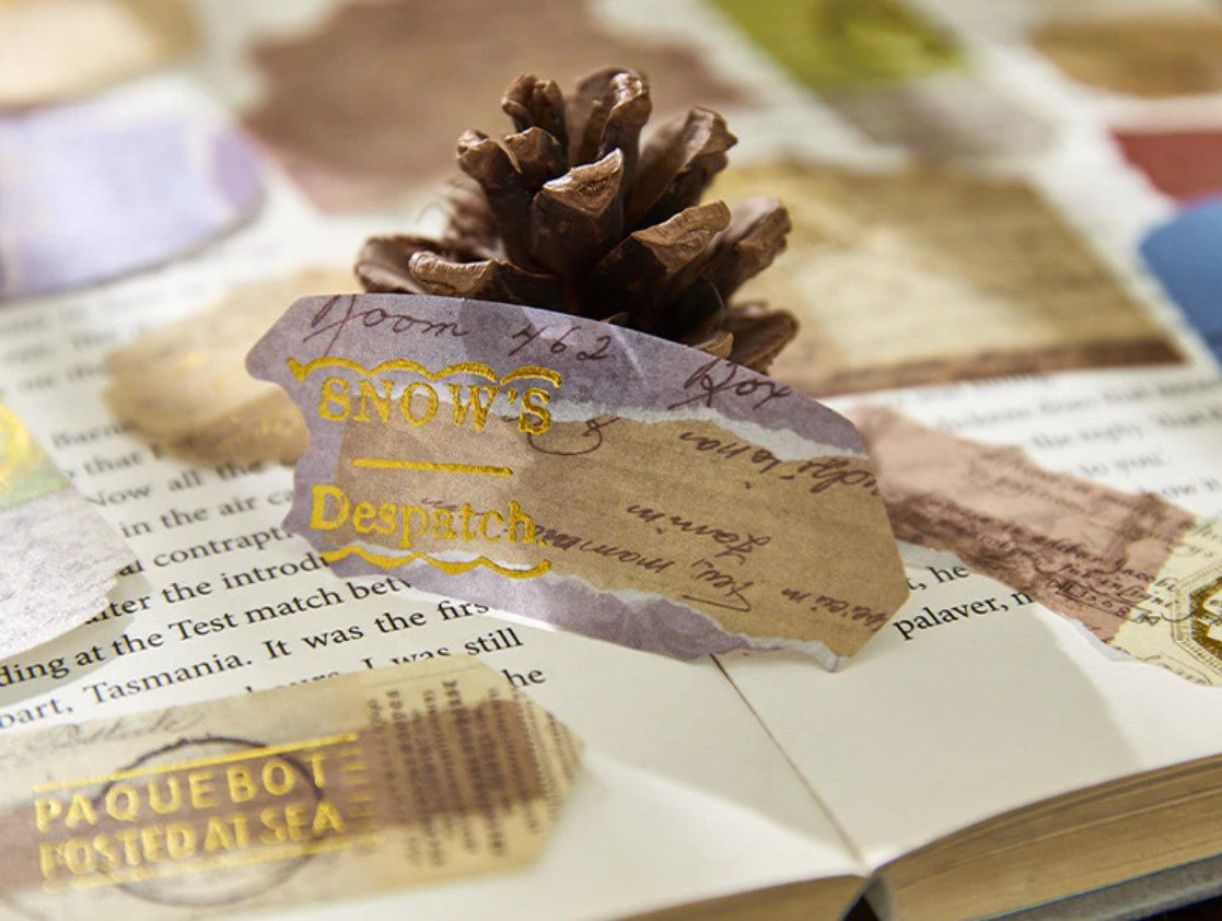 Zaomo- Pegatinas 40ud - Bronzing Series - Recortes Noticieros