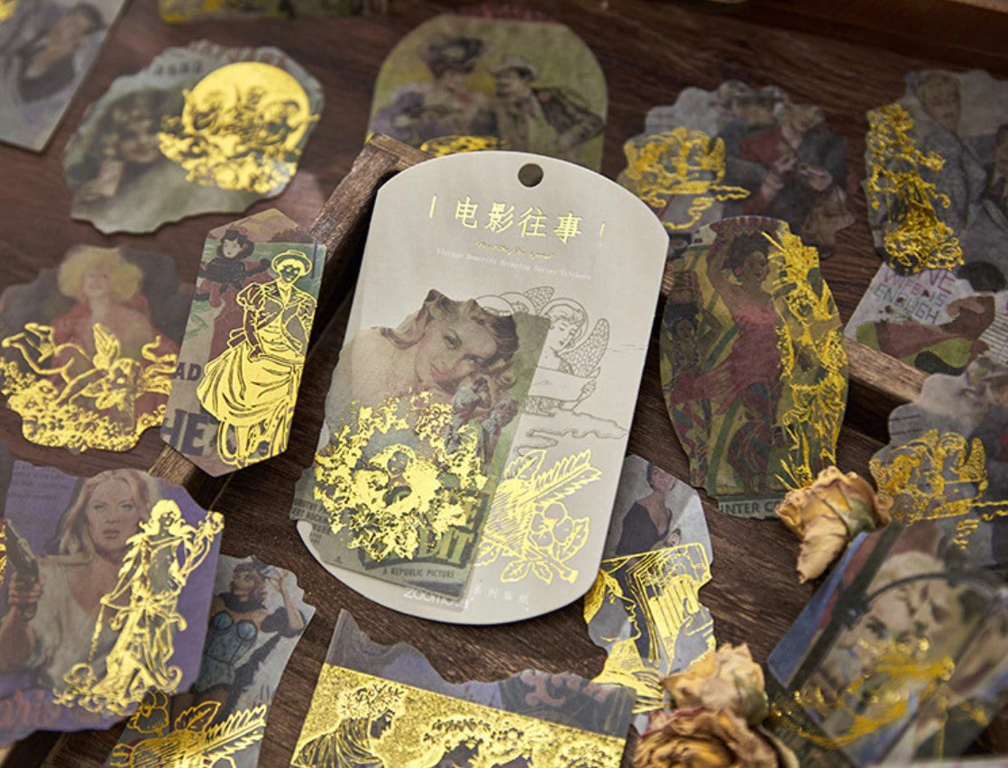 Zaomo- Pegatinas 40ud - Bronzing Series - Carteles Retro