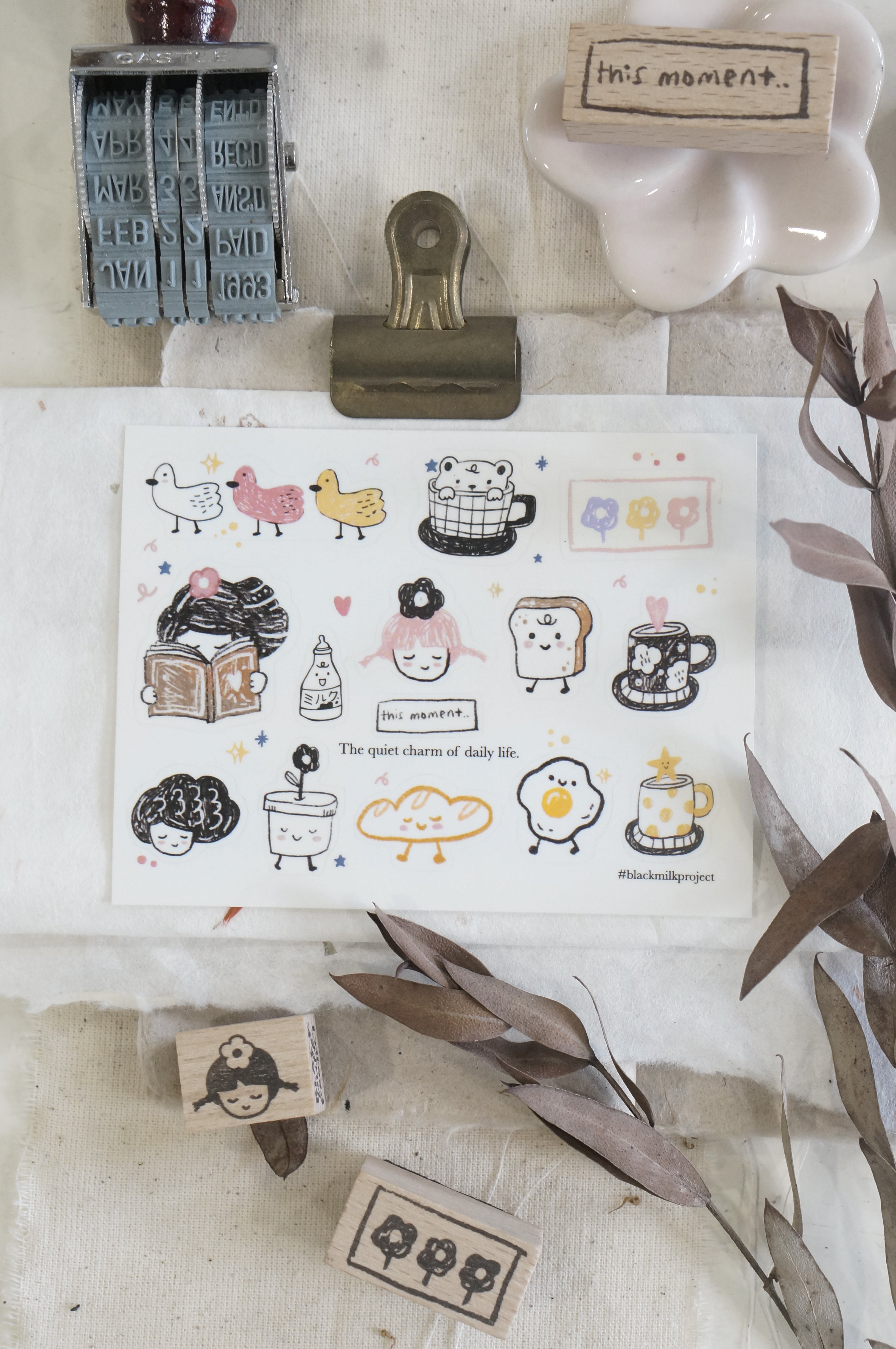 Black Milk Project - Hoja de Pegatinas PET Mini - This moment