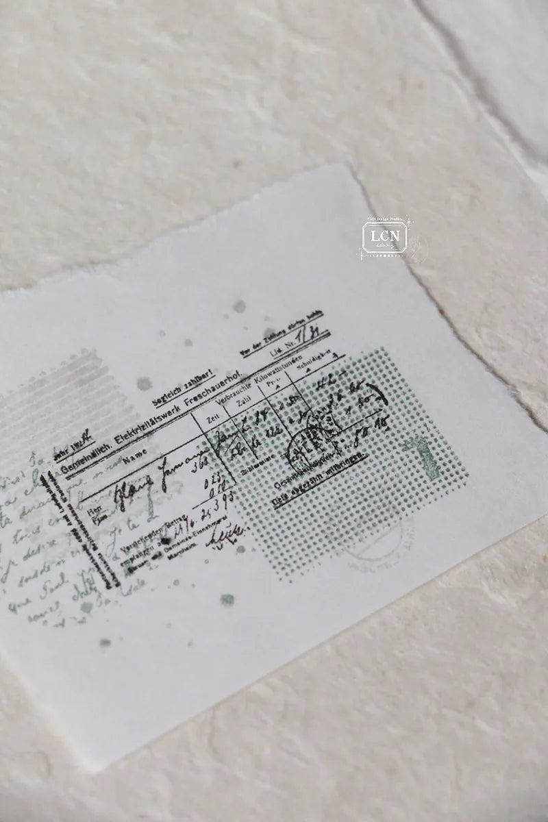 LCN - Sello de Madera - Mini Receipt L - Receipt Stamp