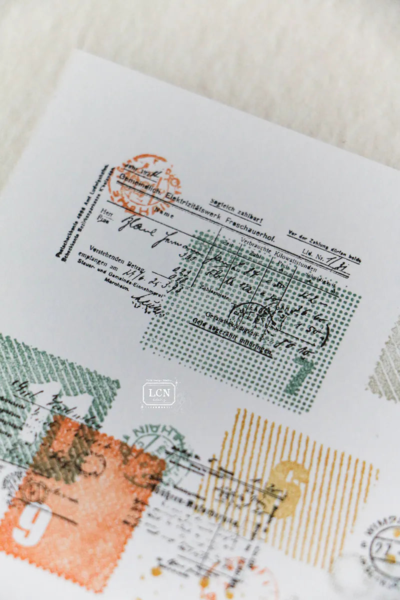 LCN - Sello de Madera - Mini Receipt L - Receipt Stamp