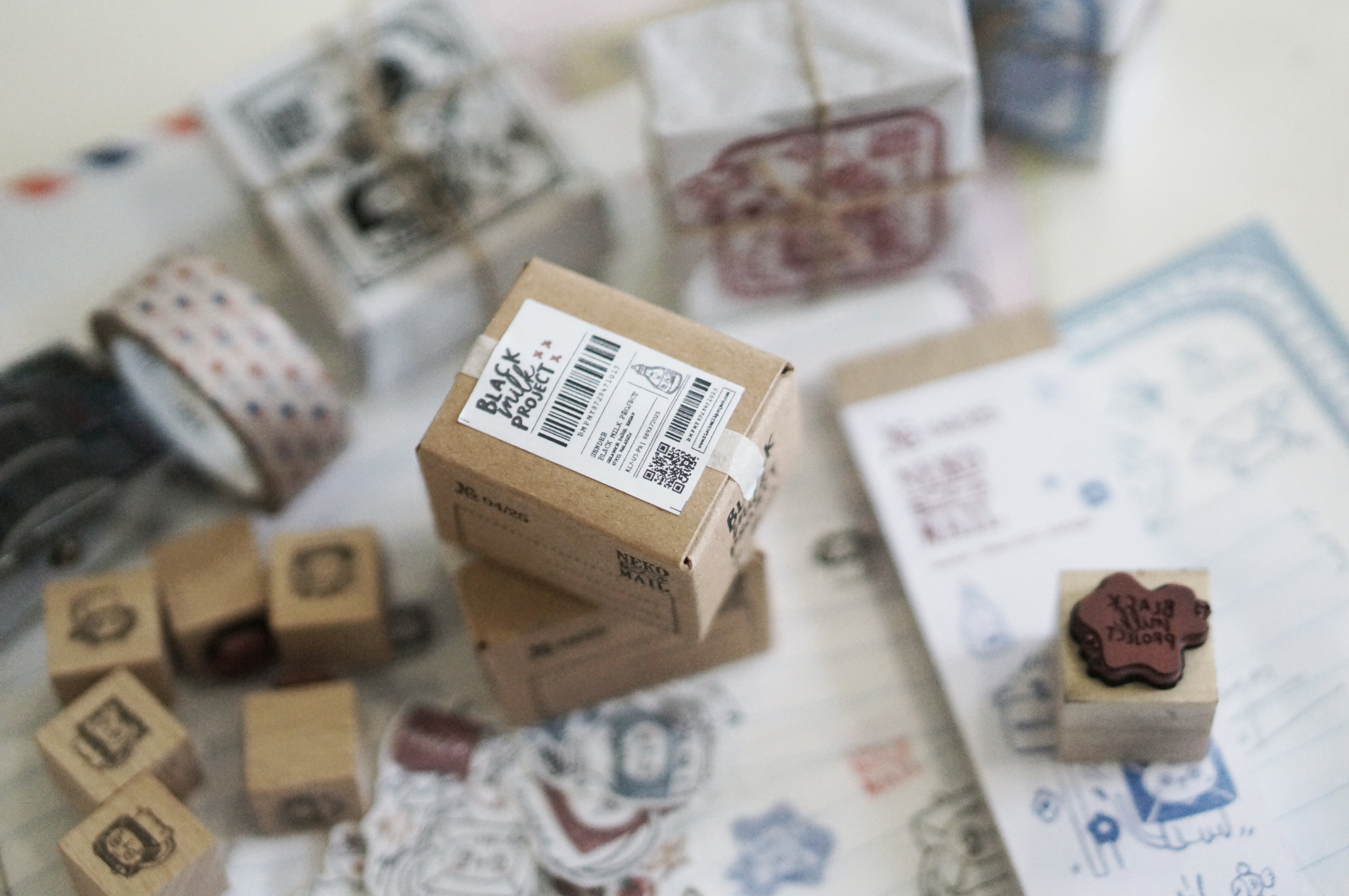 Black Milk Project - Set de 10 Pegatinas PET + Mini Sello PICTURE - Neko Mail