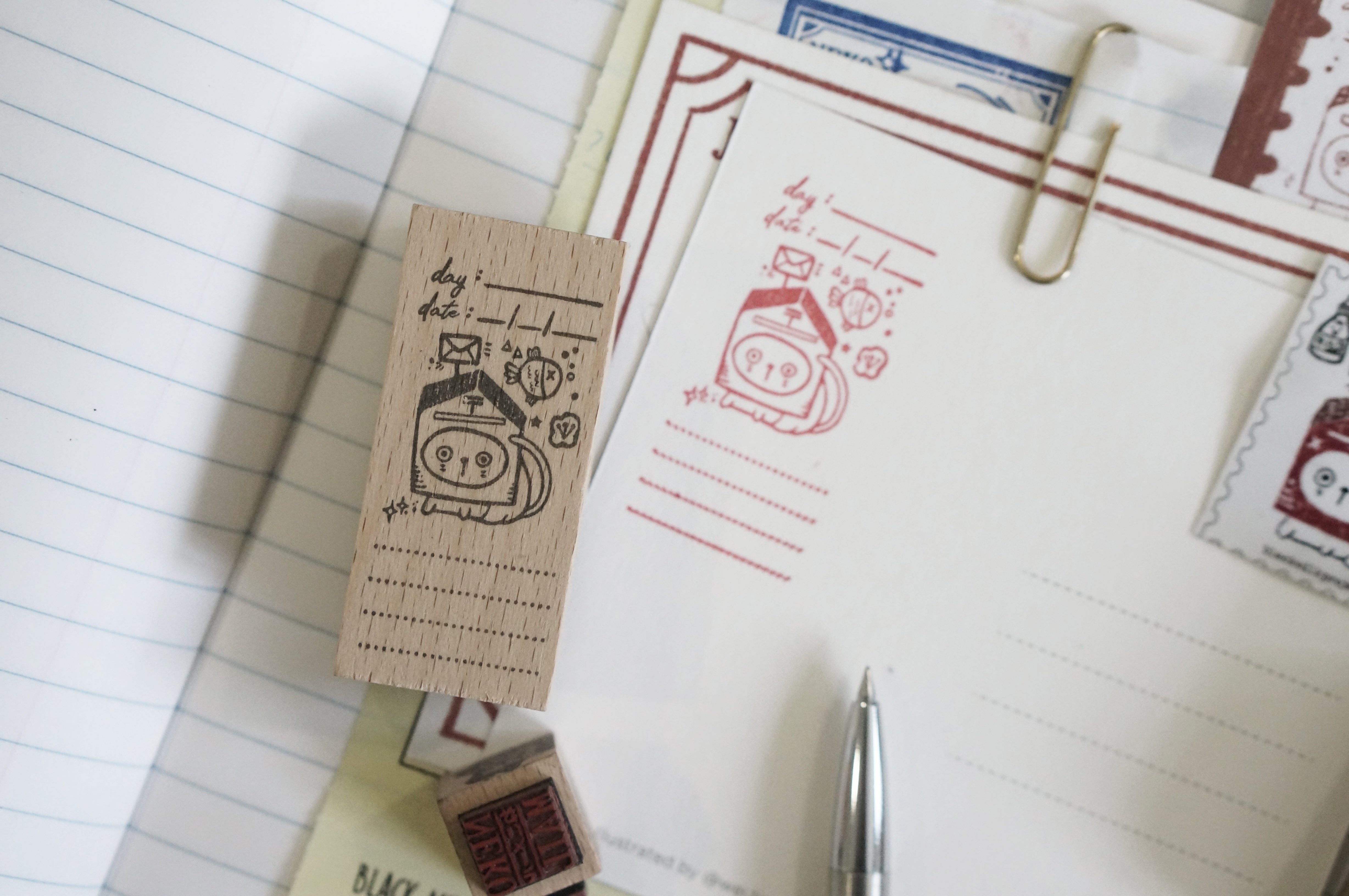 Black Milk Project - Sello de madera MAILBOX - Neko Mail Label
