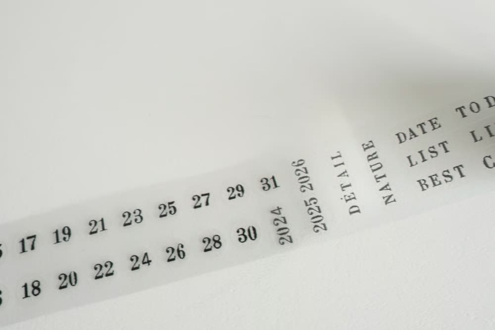 Yohaku - Pegatinas en Rollo - Calendar