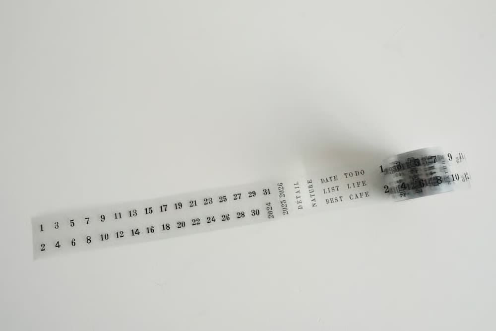 Yohaku - Pegatinas en Rollo - Calendar