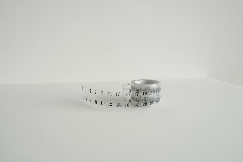 Yohaku - Pegatinas en Rollo - Calendar