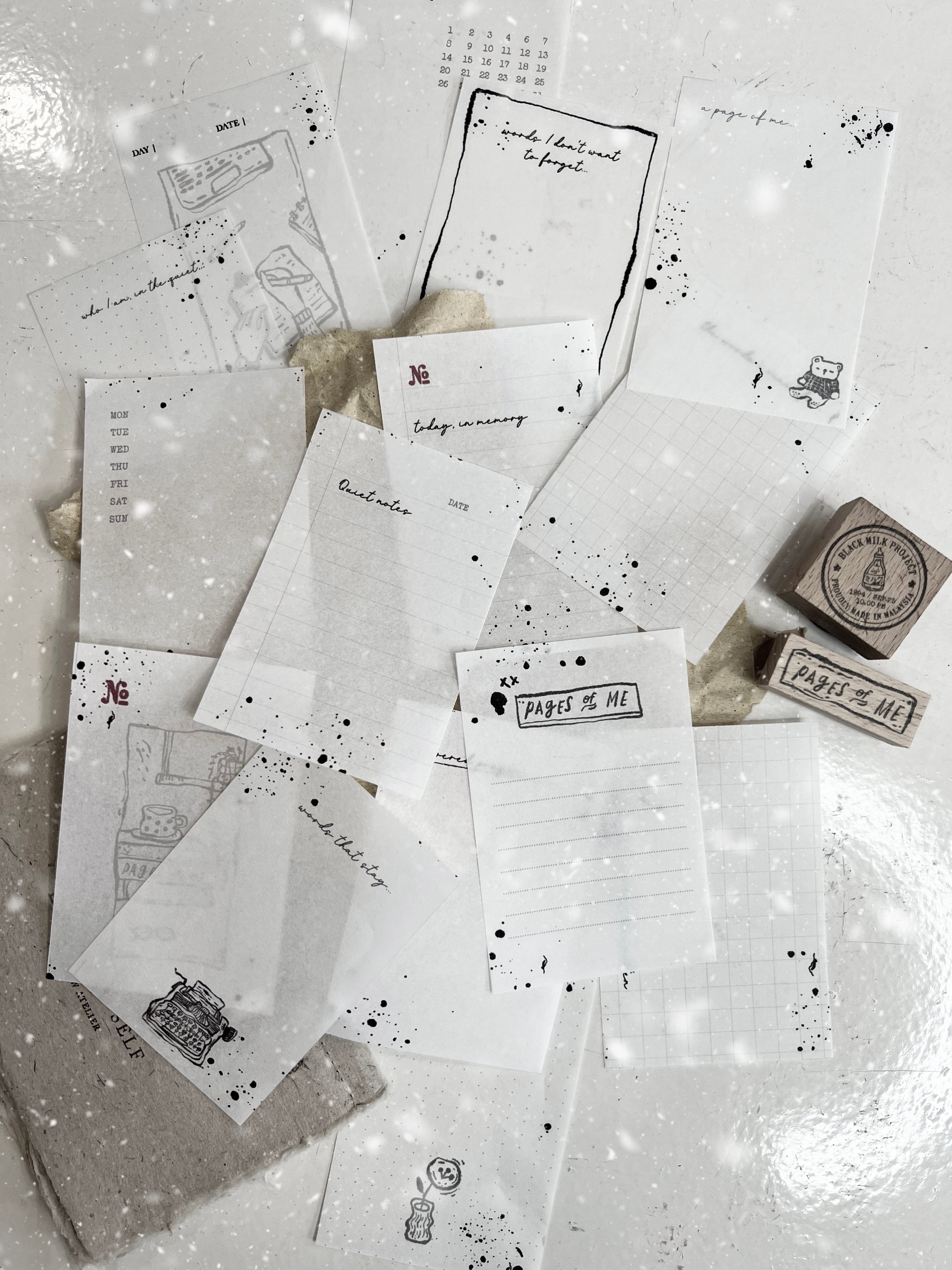 Black Milk Project - Set de 15 Hojas Sueltas - Pages of me