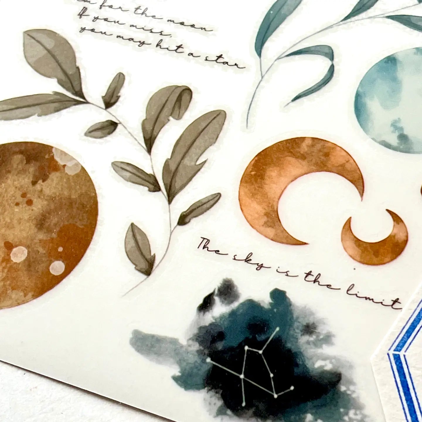 Nikki Dotti - Hoja Pegatinas Transferibles - Aim for the moon