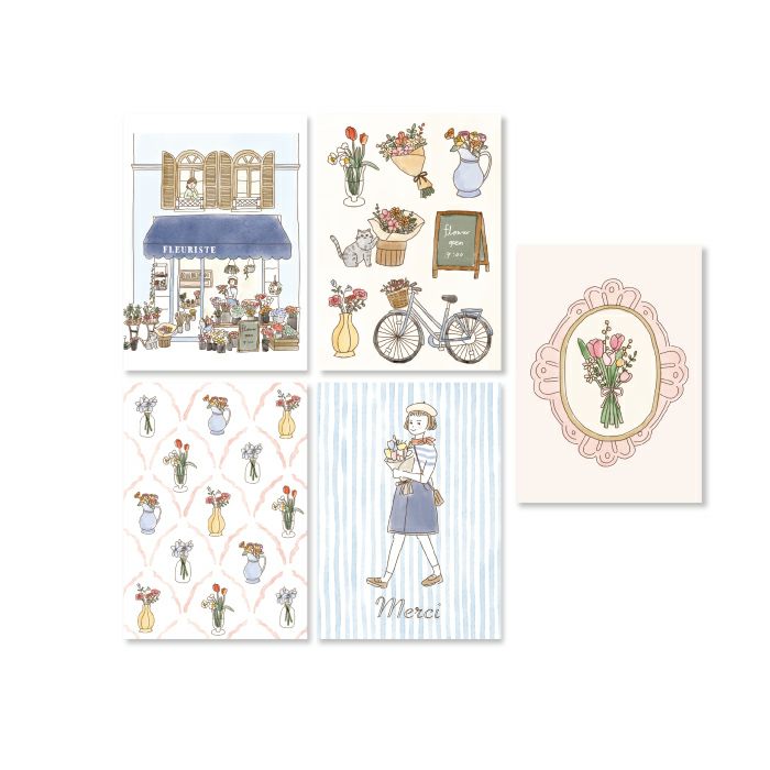 Furukawashiko - Pegatinas Floristería - 20 ud - DecoSeal - Bonjour Paris