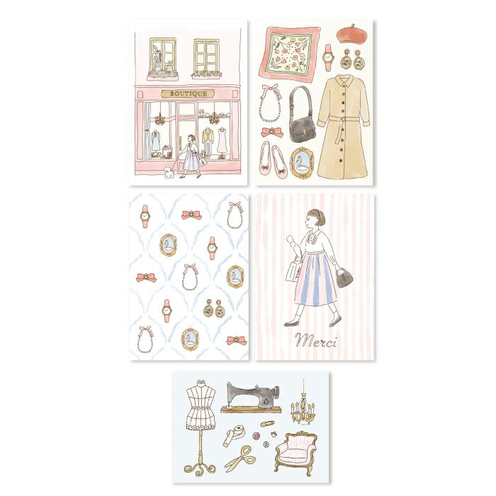 Furukawashiko - Pegatinas Boutique - 20 ud - DecoSeal - Bonjour Paris