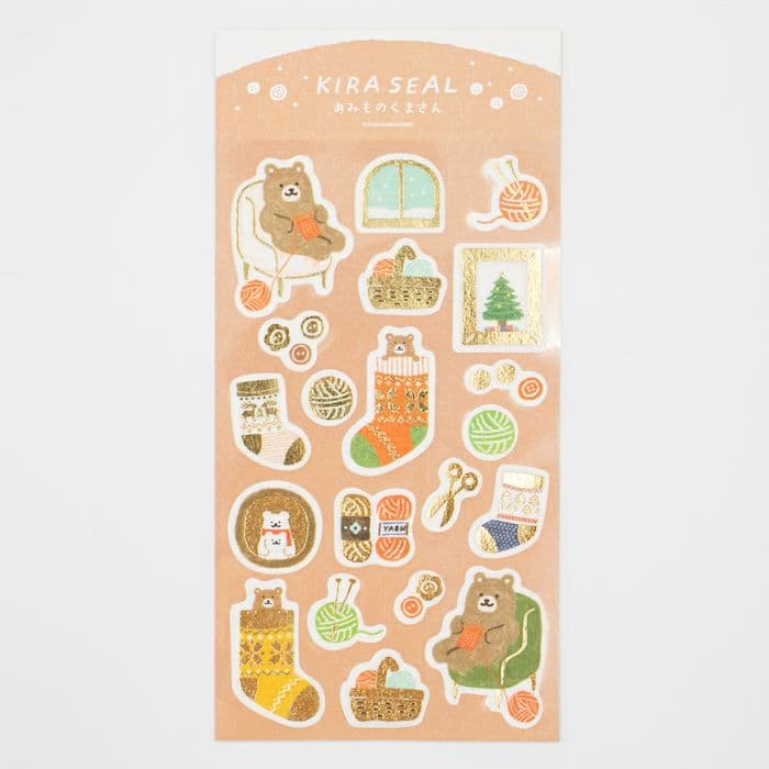 Furukawashiko - Pegatinas Invierno Kira Seal - Amimono Bear