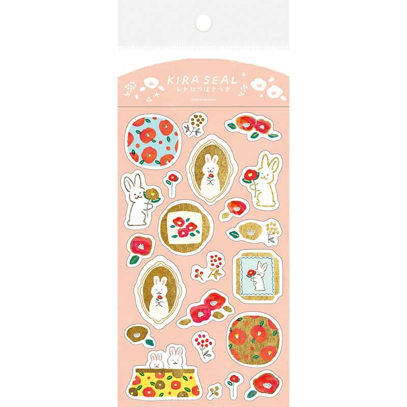 Furukawashiko - Pegatinas Invierno Kira Seal - Retro Tsubaki Usa
