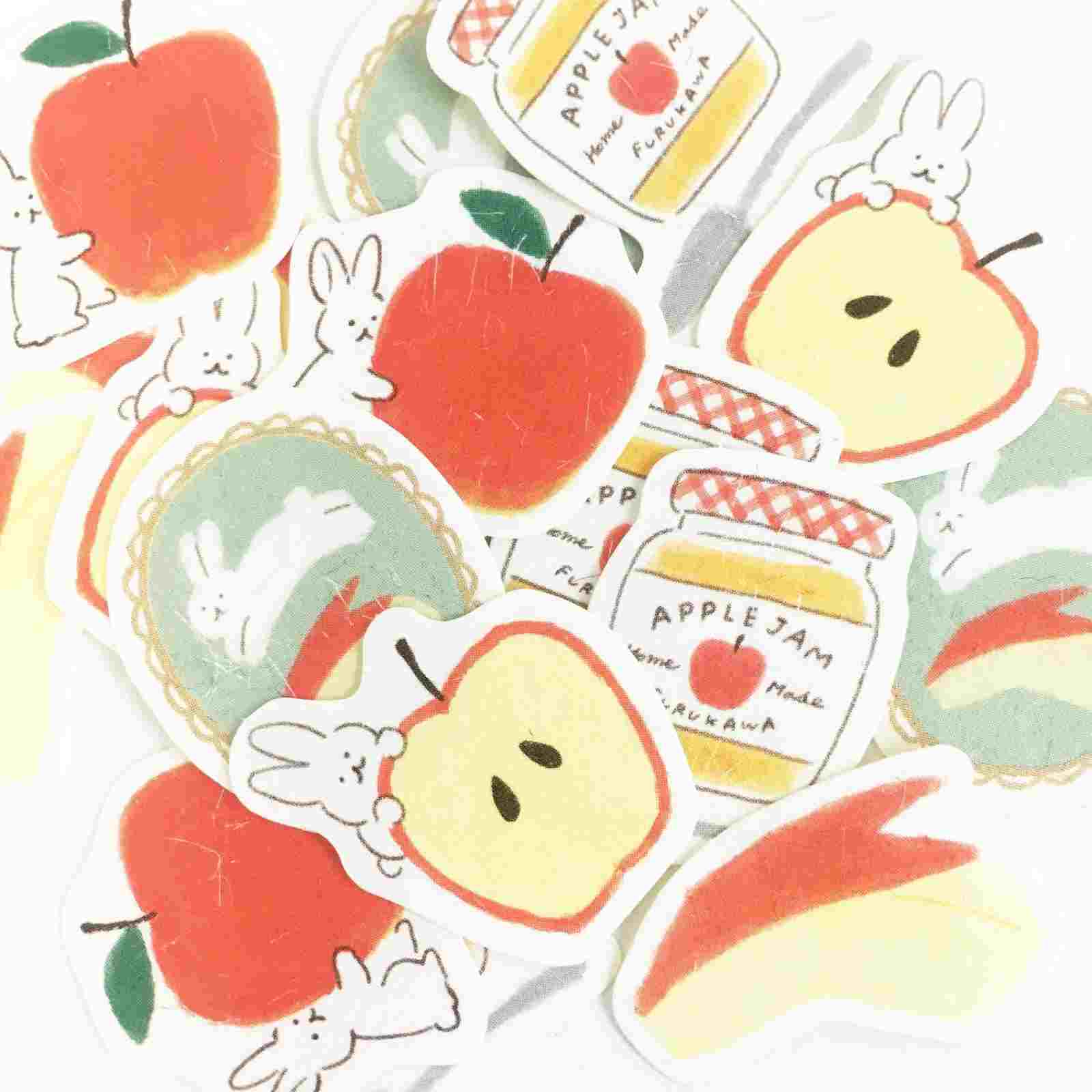 Furukawashiko - Pegatinas Apple&Rabbit - 20 ud - FlakeSeal
