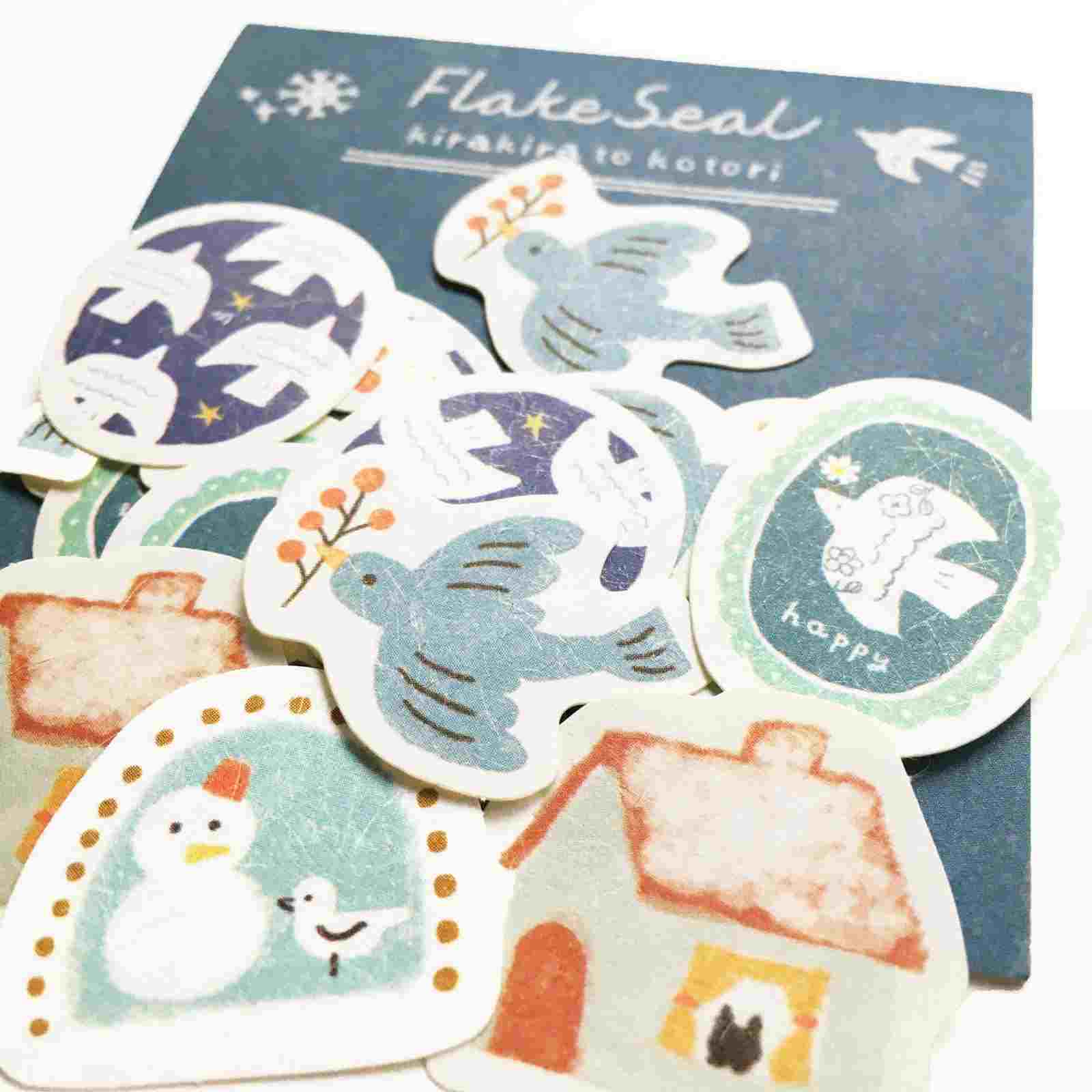 Furukawashiko - Pegatinas Pájaro - 20 ud - FlakeSeal