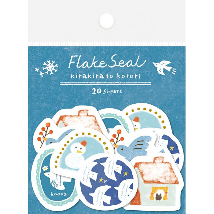 Furukawashiko - Pegatinas Pájaro - 20 ud - FlakeSeal