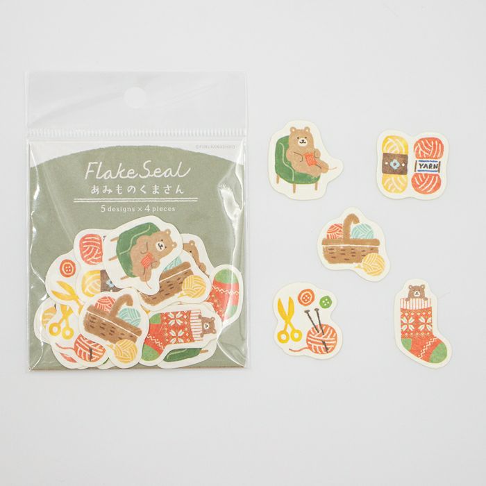 Furukawashiko - Pegatinas Invierno Flake Seal 20ud - Amimono Bear