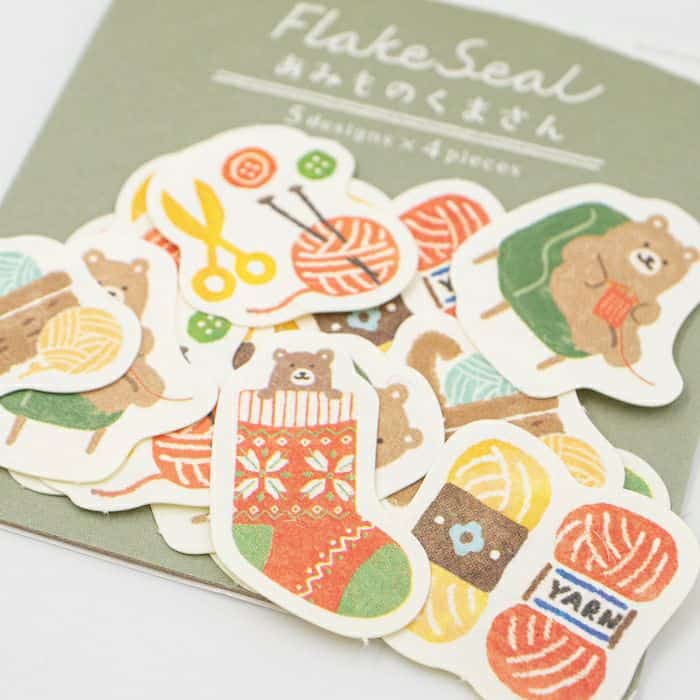 Furukawashiko - Pegatinas Invierno Flake Seal 20ud - Amimono Bear