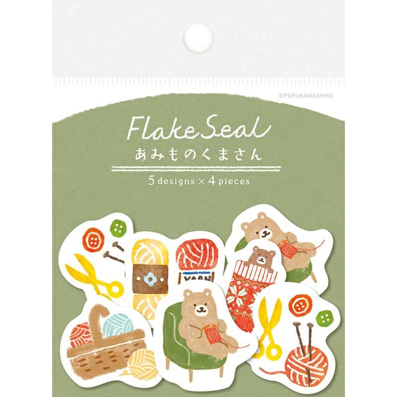 Furukawashiko - Pegatinas Invierno Flake Seal 20ud - Amimono Bear