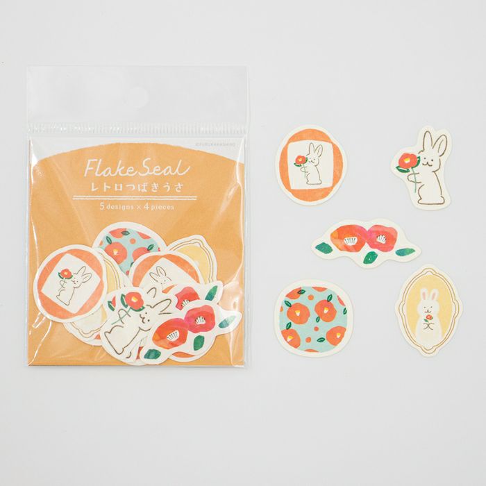 Furukawashiko - Pegatinas Invierno Flake Seal 20ud - Retro Tsubaki Usa