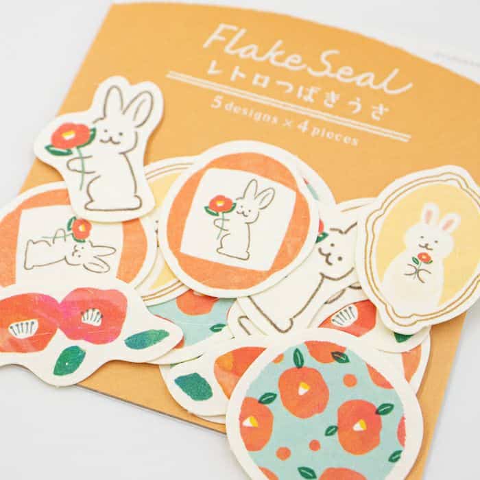 Furukawashiko - Pegatinas Invierno Flake Seal 20ud - Retro Tsubaki Usa