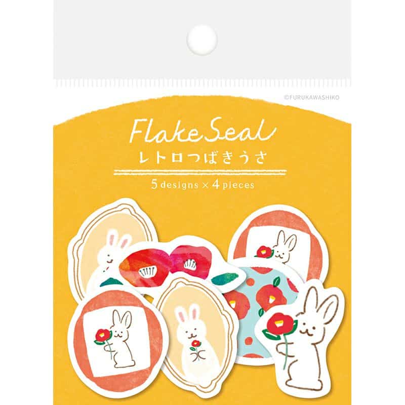 Furukawashiko - Pegatinas Invierno Flake Seal 20ud - Retro Tsubaki Usa