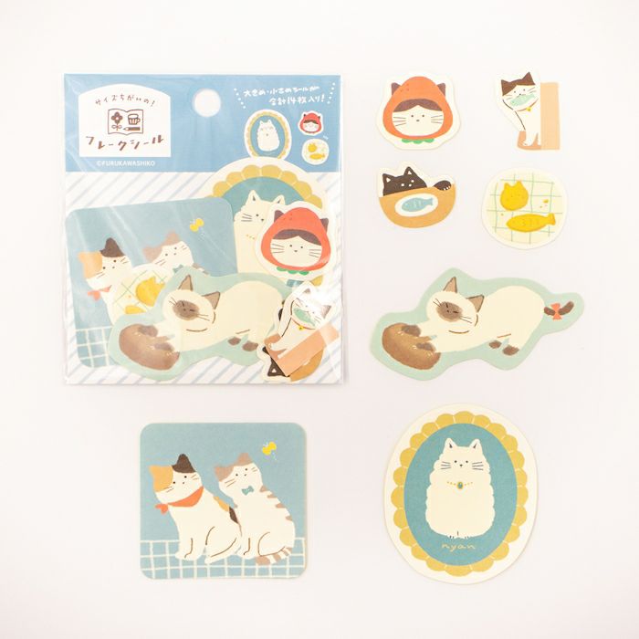 Furukawashiko - Pegatinas Flake Sticker 14ud - Cats