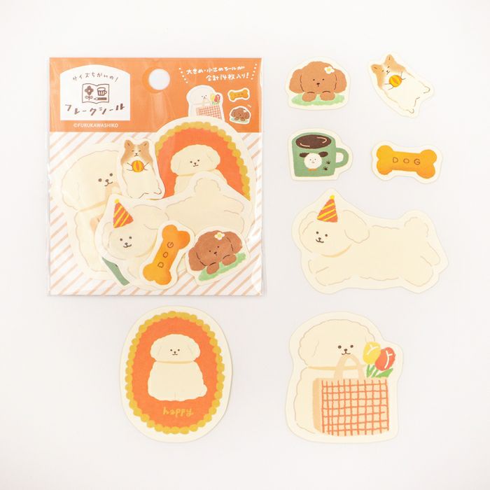 Furukawashiko - Pegatinas Flake Sticker 14ud - Dogs