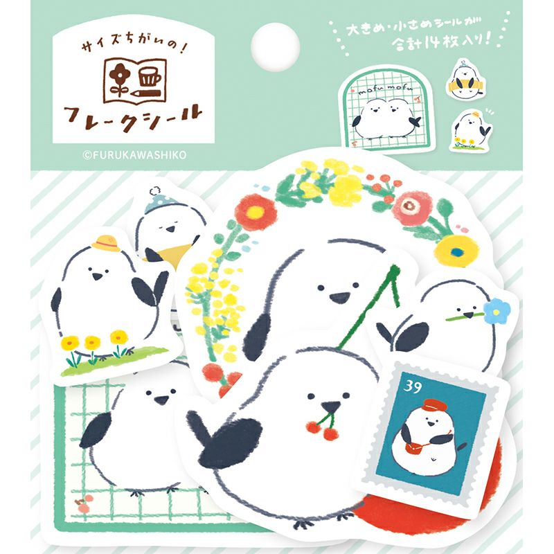 Furukawashiko - Pegatinas Flake Sticker 14ud - Fluffy Birds
