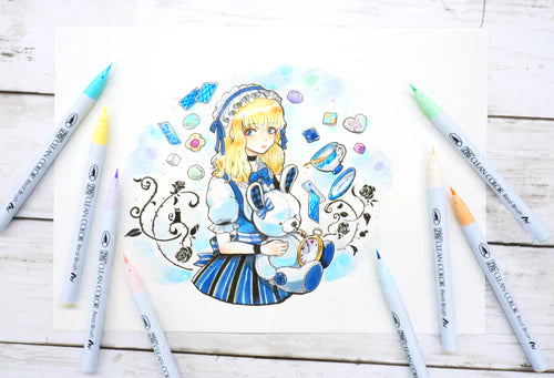 Kuretake - Set 12 Rotuladores - ZIG Clean Color Real Brush