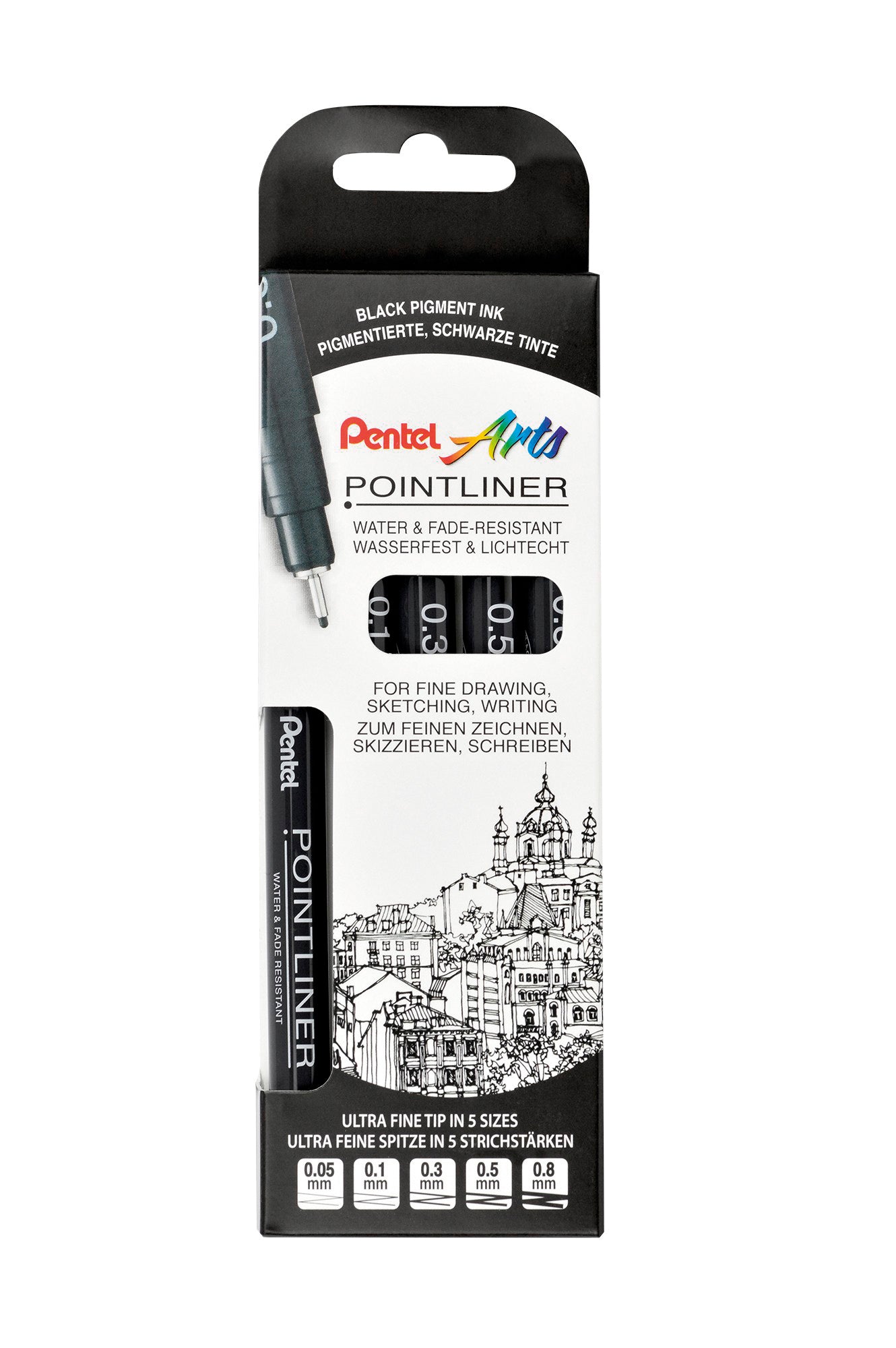 Pentel - Set 5 Bolígrafos Calibrados Pointliner