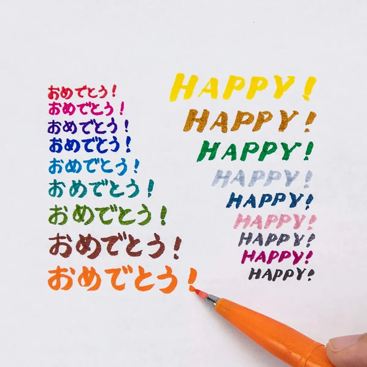 Pentel - Set 6 Brush Sign Pen - A