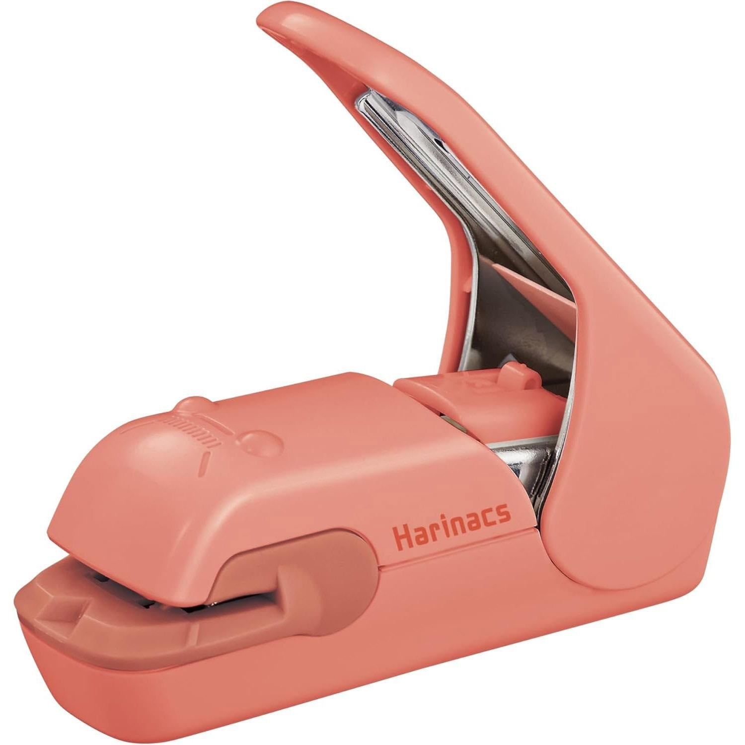 Kokuyo - Grapadora sin grapas - Salmon Pink - Harinacs Press