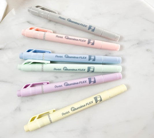 Pentel - Set 6 Marcadores Fluorescentes Doble Punta - Pastel