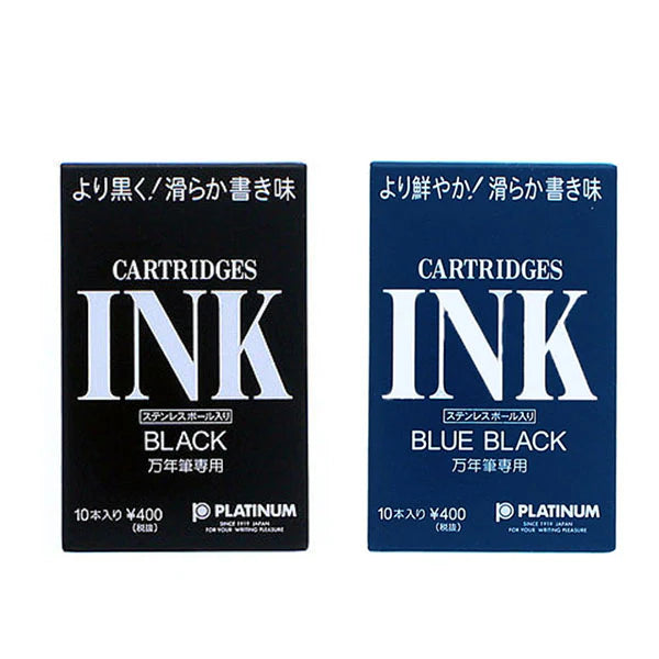 Platinum - Pack 10 cartuchos tinta - Azul Negro