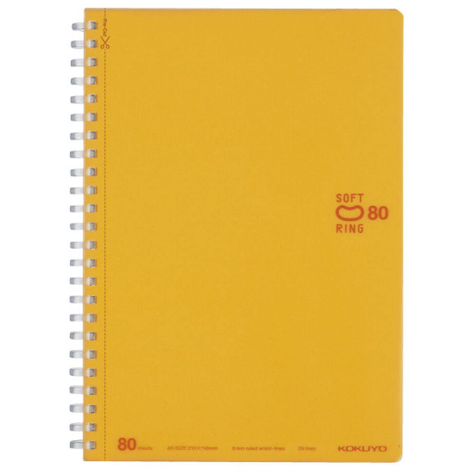 Kokuyo - Cuaderno Soft Ring - Rayas A5 - Naranja