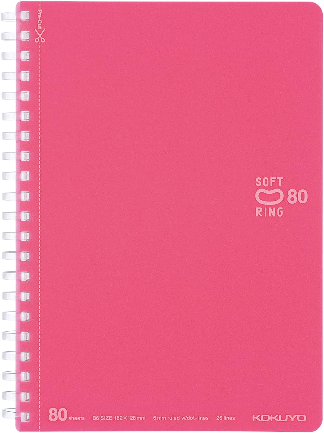 Kokuyo - Cuaderno Soft Ring - Rayas B6 - Rosa