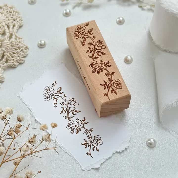 Leela Journals - Sello de madera - Vid