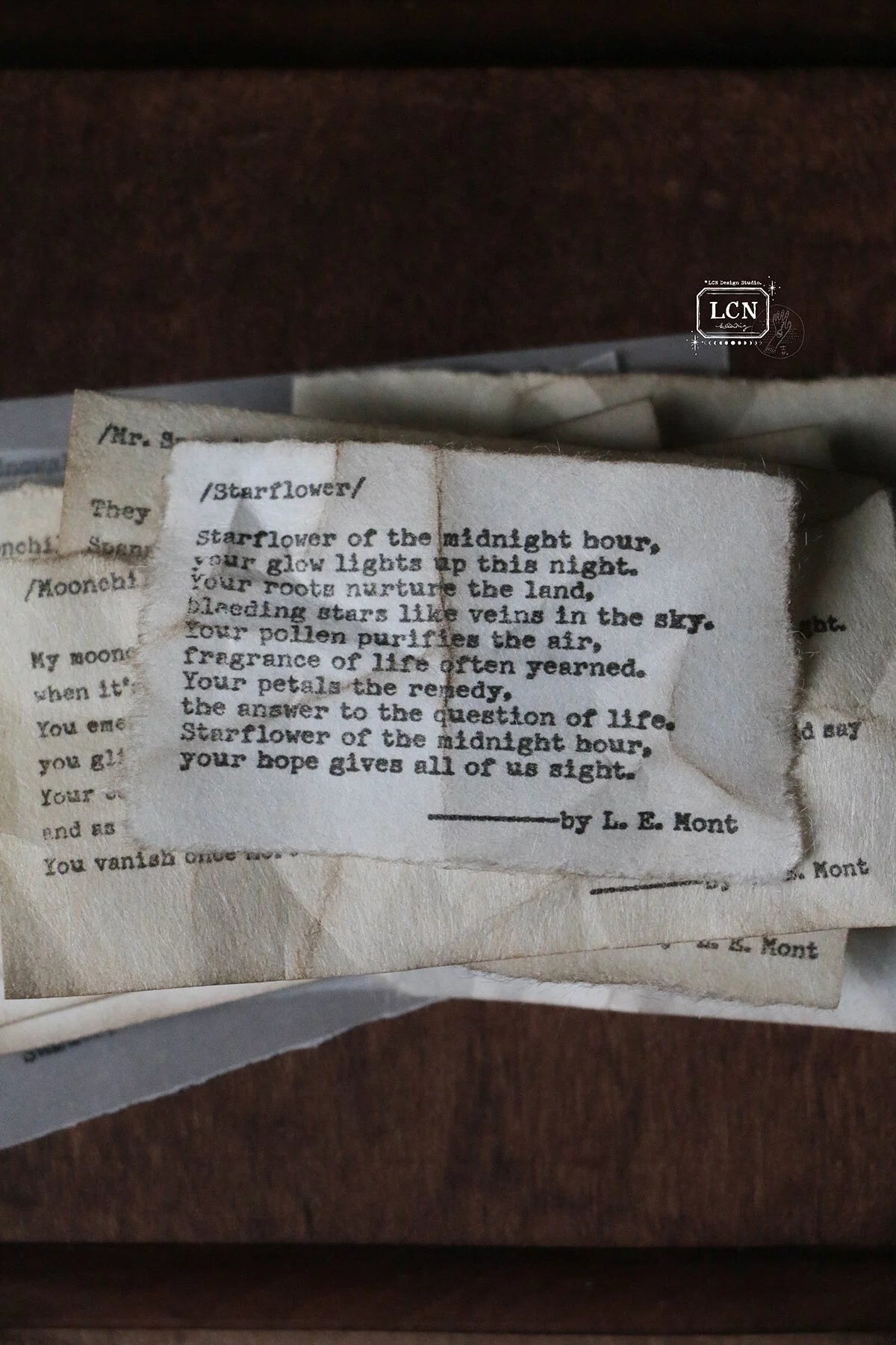 LCN - Sellos de Madera - Starflower - Poetry
