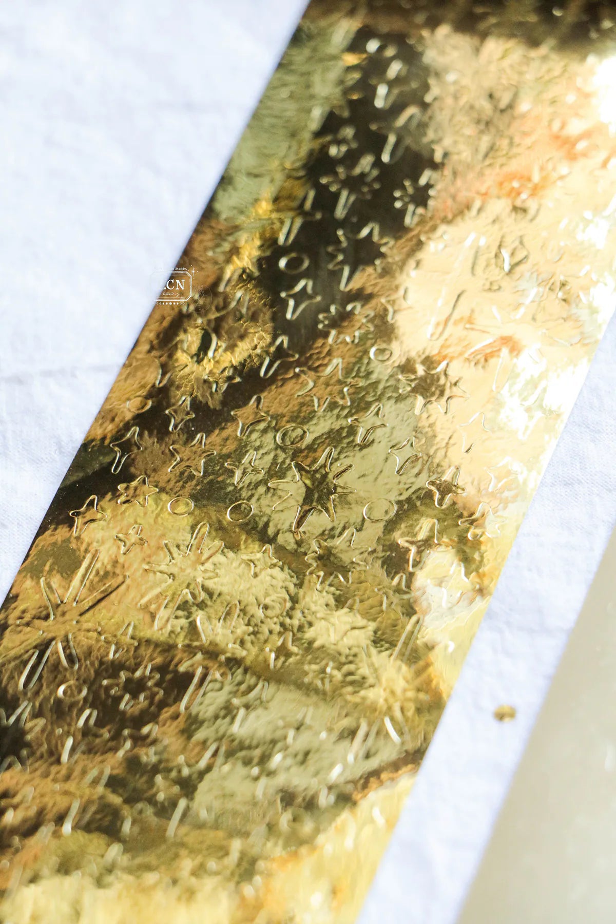 LCN - Pegatinas en Rollo Precortadas - Star - Glossy Gold y Matte Gold