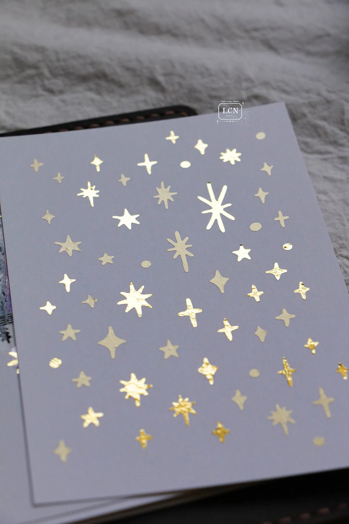 LCN - Pegatinas en Rollo Precortadas - Star - Glossy Gold y Matte Gold