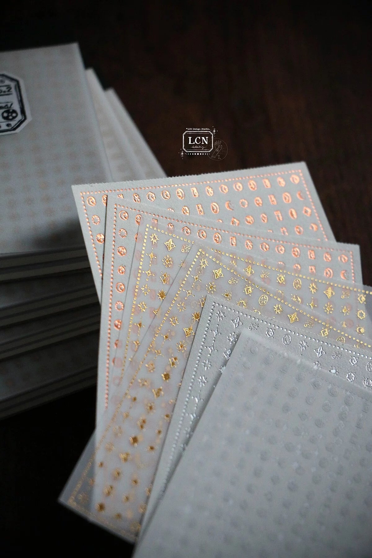 LCN - Bloc de Notas con Foil Dorado - Starry Night Gold
