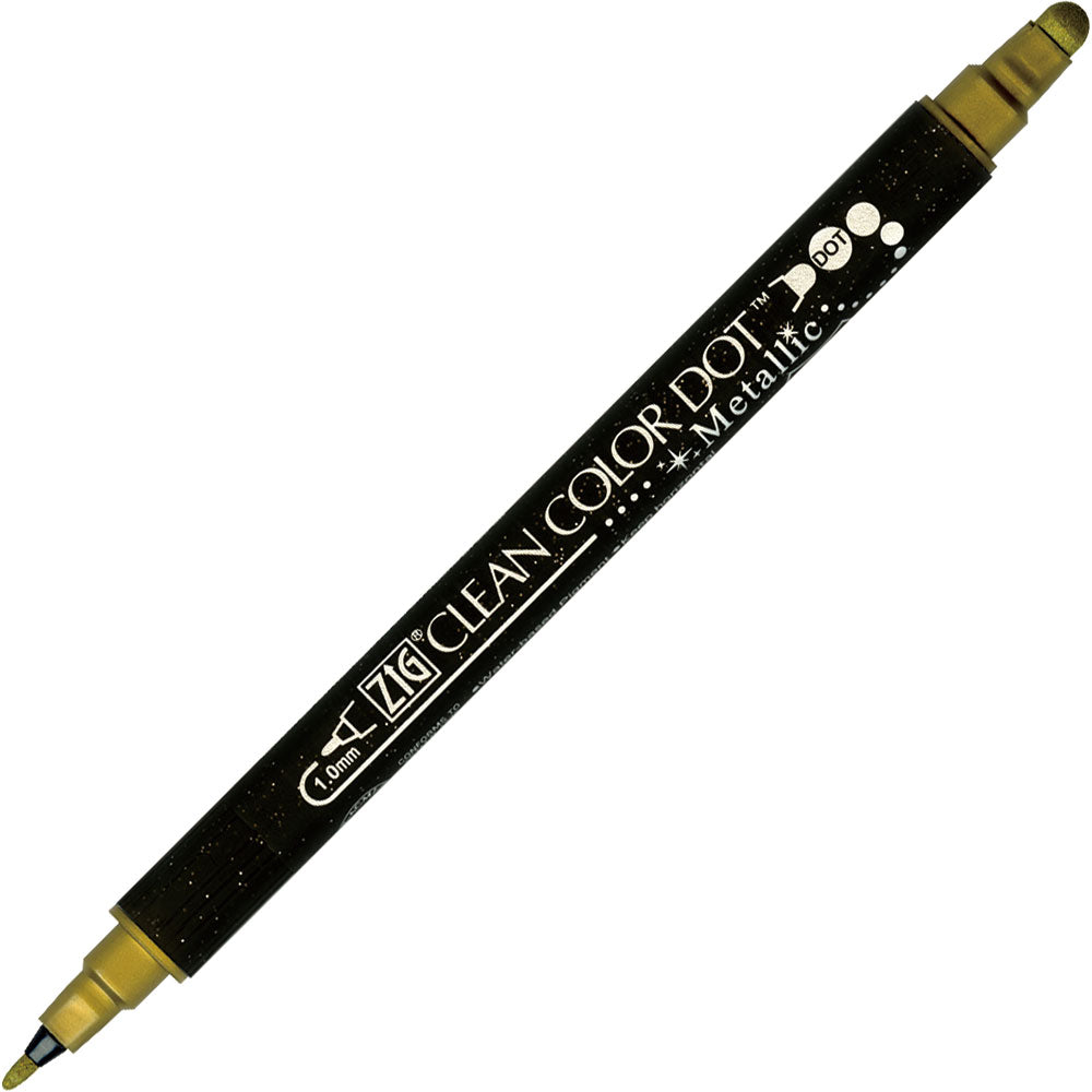 Kuretake - Rotulador - ZIG Clean Color Dot Metallic - Gold
