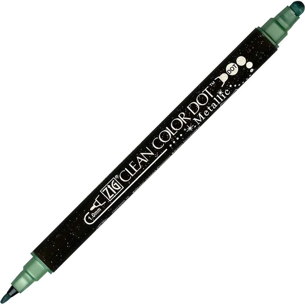 Kuretake - Rotulador - ZIG Clean Color Dot Metallic - Green