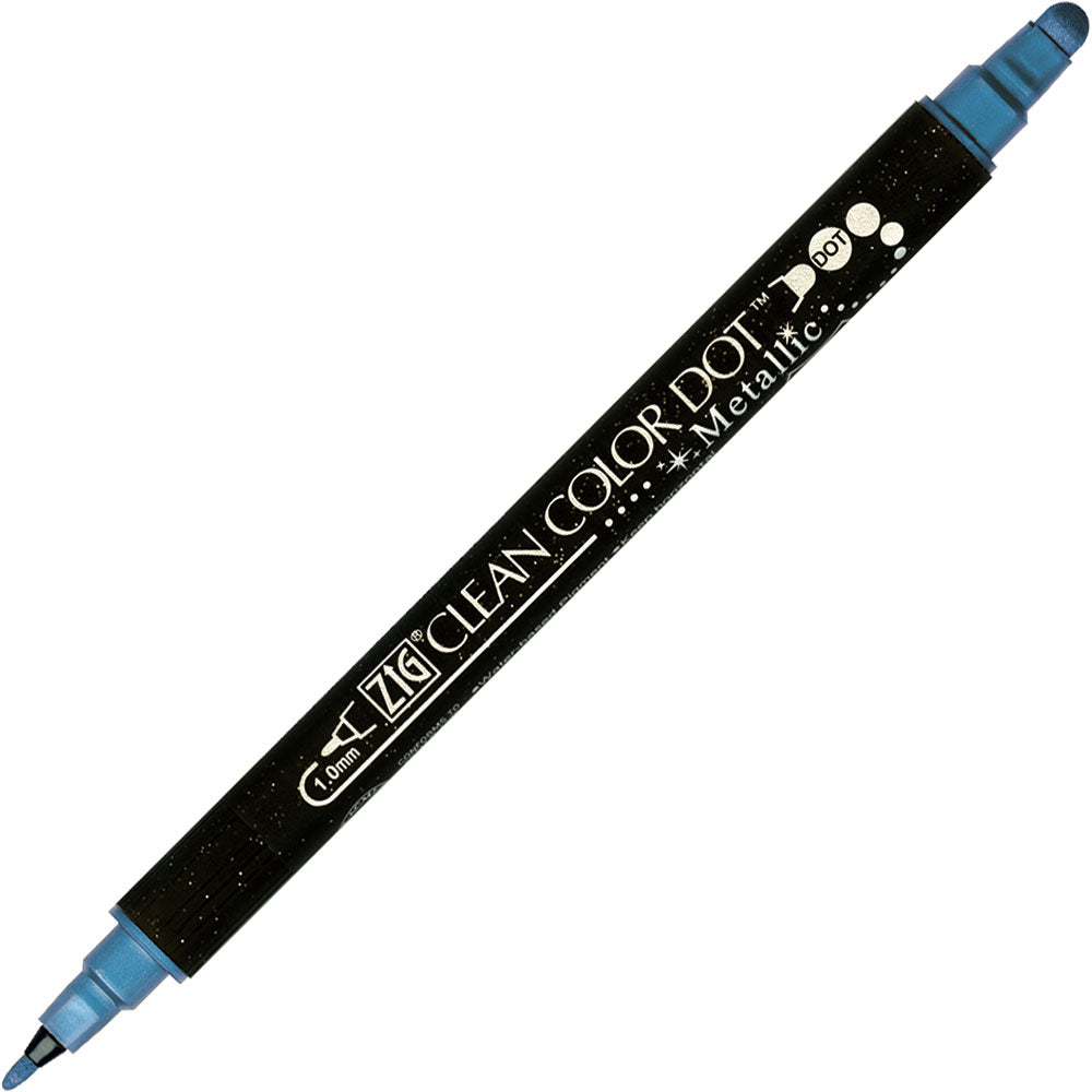 Kuretake - Rotulador - ZIG Clean Color Dot Metallic - Blue