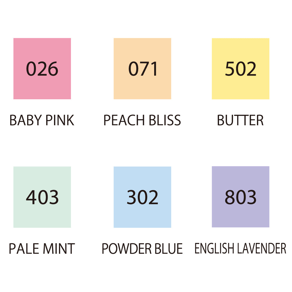 Kuretake - Rotulador Set 6 - ZIG Clean Color Dot - Mild Colors