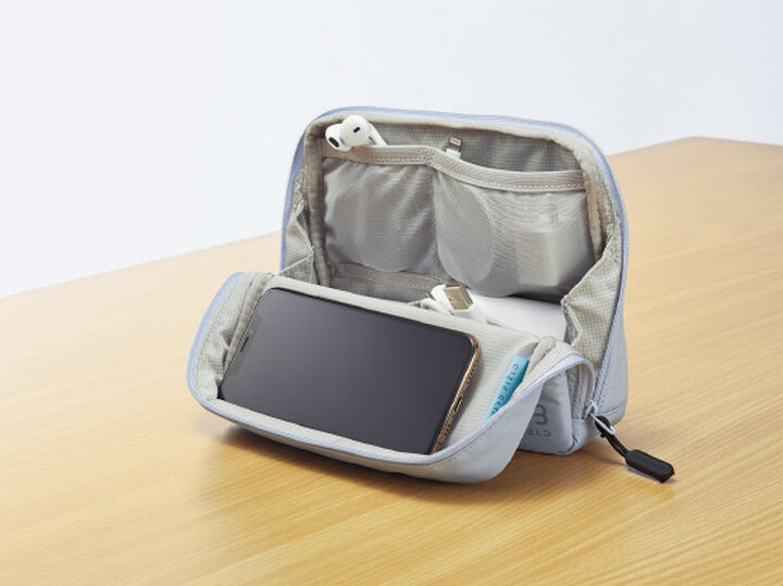 Kokuyo - Bolso 2 en 1 - Azul claro - Stand Tool Pouch