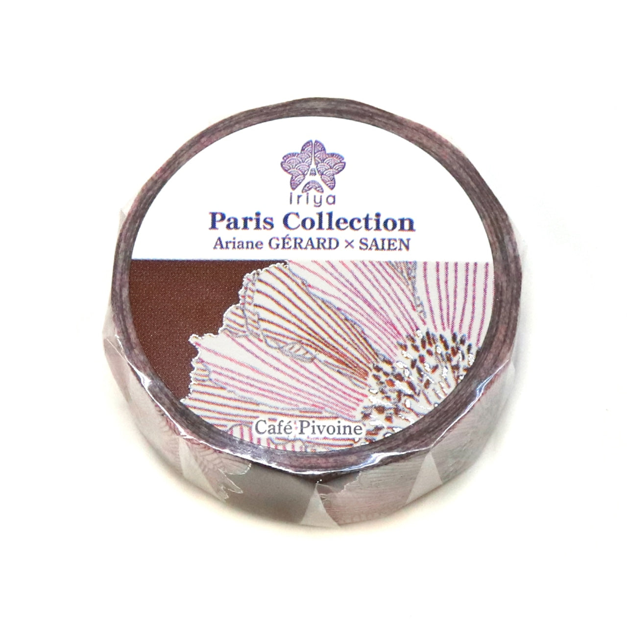 SAIEN - Washi Tape - Cafe Pivoine Silver Leaf TR4058