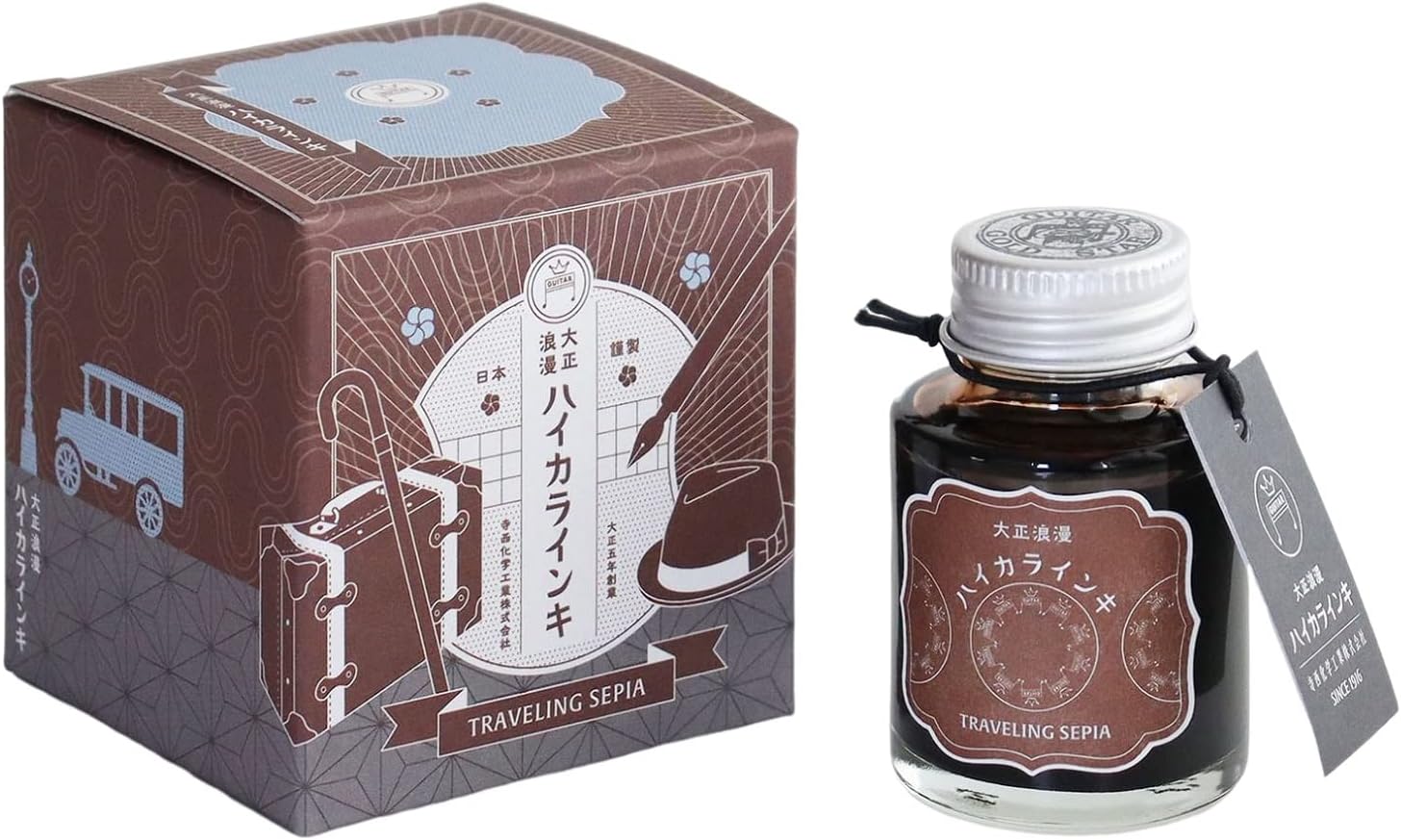 Teranishi - Tintero 40 ml TAISHO ROMAN - Traveling Sepia