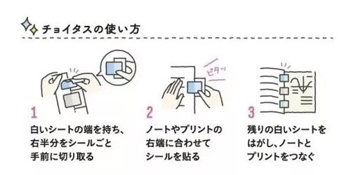 Kokuyo - Pegatinas para conexión de hojas - Clips
