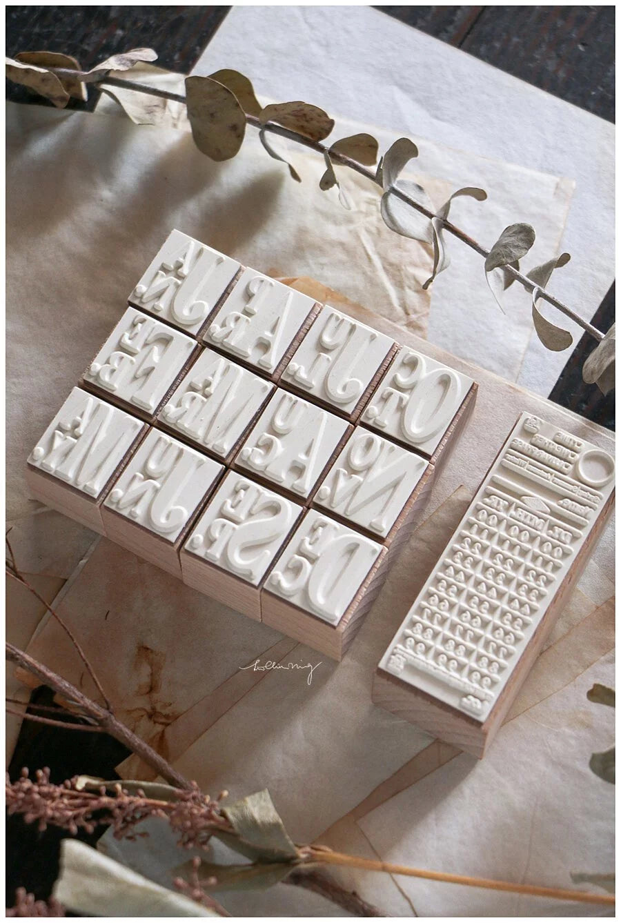 LCN - Set 13 Sellos de Madera - Ticket Stamp Set